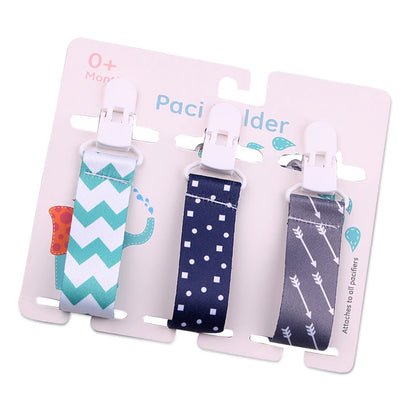 3-Pack Baby Pacifier Clips – Durable Soother Holder & Nipple Chain