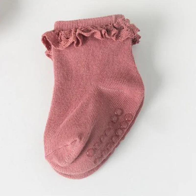 4 Pair new baby children's non-slip autumn winter cotton socks