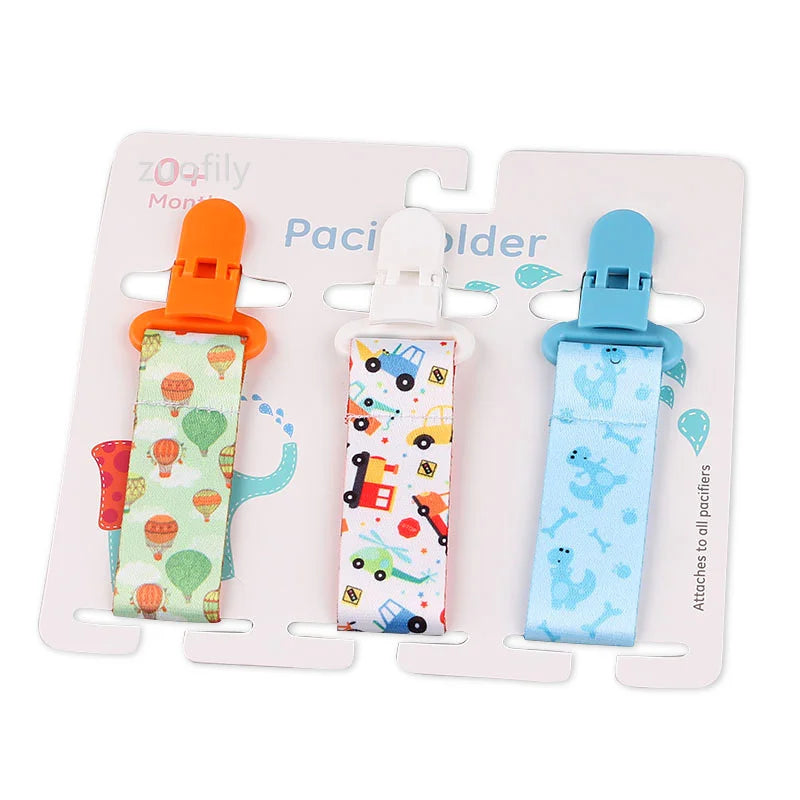 3-Pack Baby Pacifier Clips – Durable Soother Holder & Nipple Chain