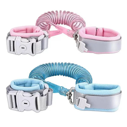 Children’s Anti-Lost Safety Rope – Adjustable Baby Walking Wristband with Metal Chain