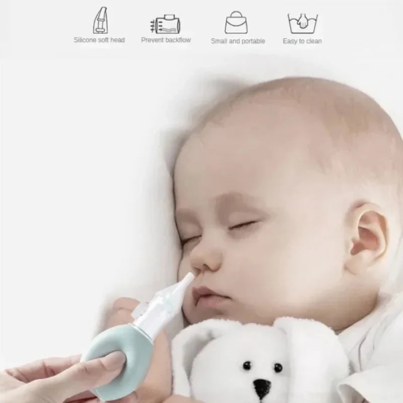 Manual Baby Nasal Aspirator (Syringe/Irrigator) — Soft Silicone Tip