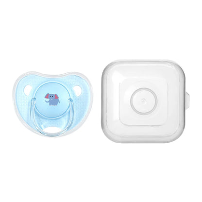 Premium Cartoon Silicone Baby Pacifier with Storage Box – Thumb Shape Soother for Newborns &amp; Toddlers