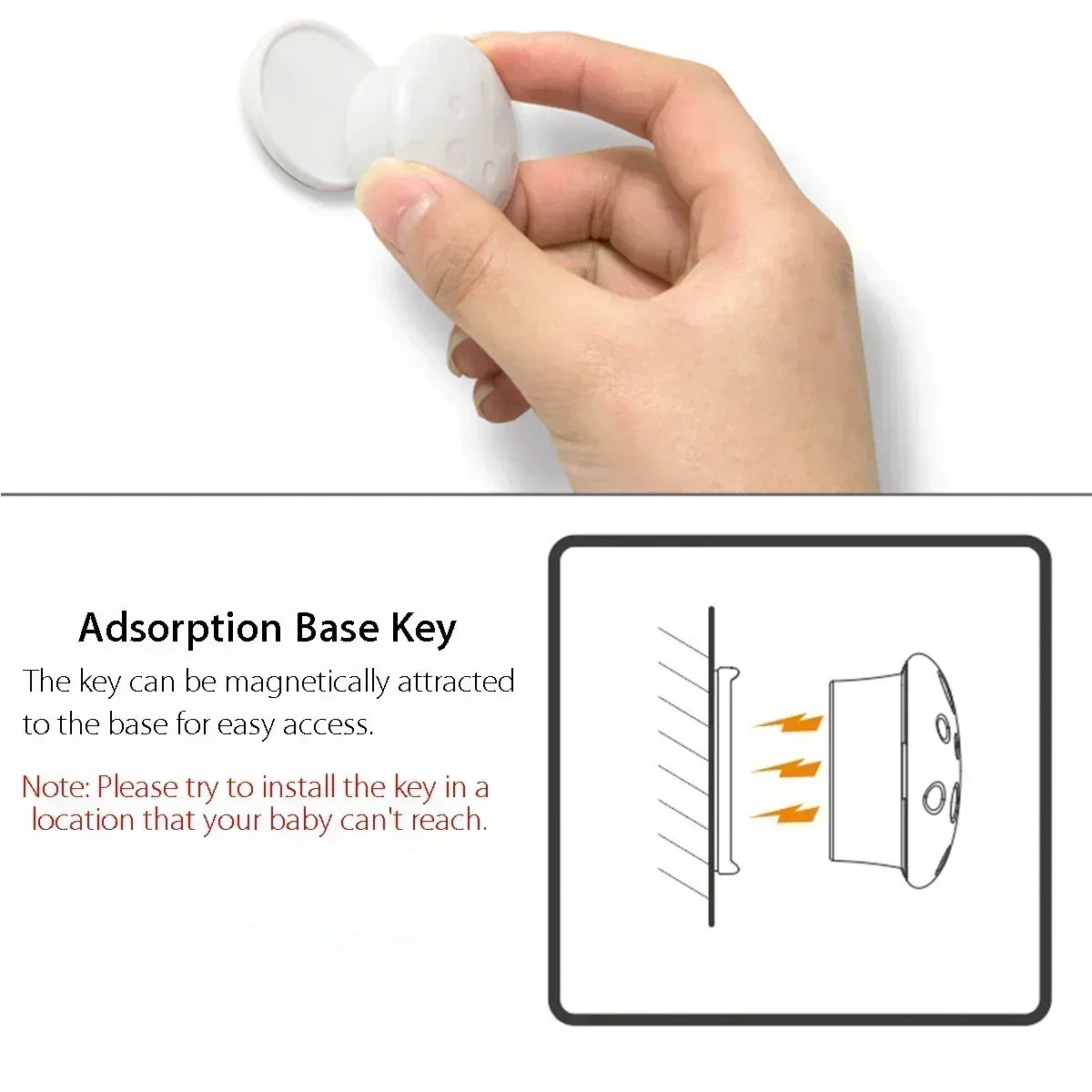 Magnetic Baby Safety Drawer Locks - No Drill Cabinet Protection