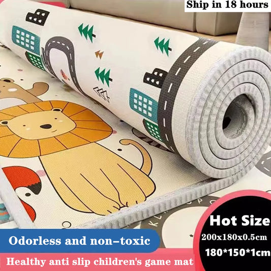 Double Sided Educational Baby Play Mat – Large Foldable Foam Activity Rug | 5 Sizes, Safe Crawling Carpet for Kids & Toddlers