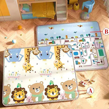 Double Sided Educational Baby Play Mat – Large Foldable Foam Activity Rug | 5 Sizes, Safe Crawling Carpet for Kids & Toddlers
