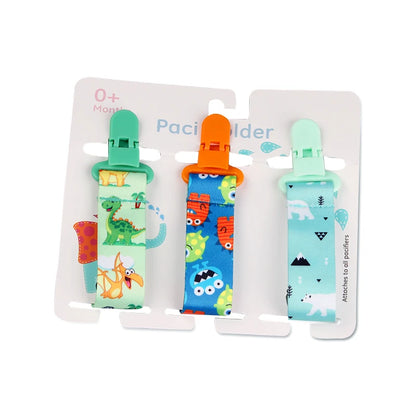 3-Pack Baby Pacifier Clips – Durable Soother Holder & Nipple Chain