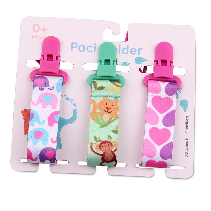3-Pack Baby Pacifier Clips – Durable Soother Holder & Nipple Chain