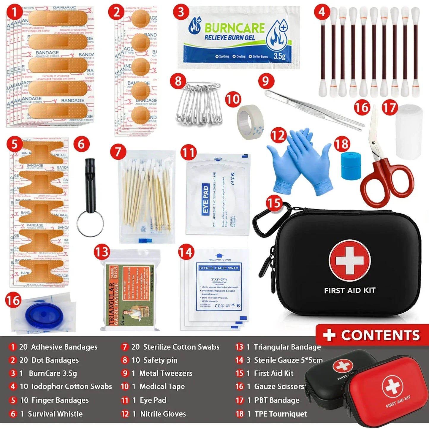 Compact First Aid Kit — 103 Pieces + EVA Case