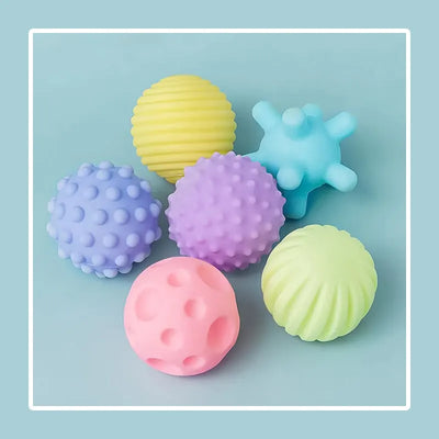 6 PCS Baby Toys Sensory Balls and Bath Time Set For Children