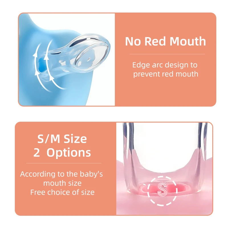 Premium Cartoon Silicone Baby Pacifier with Storage Box – Thumb Shape Soother for Newborns &amp; Toddlers
