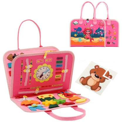 Montessori Busy Board Toys for Preschoolers – Sensory Development, Educational Travel Toys, and Fine Motor Skill Learning Gifts