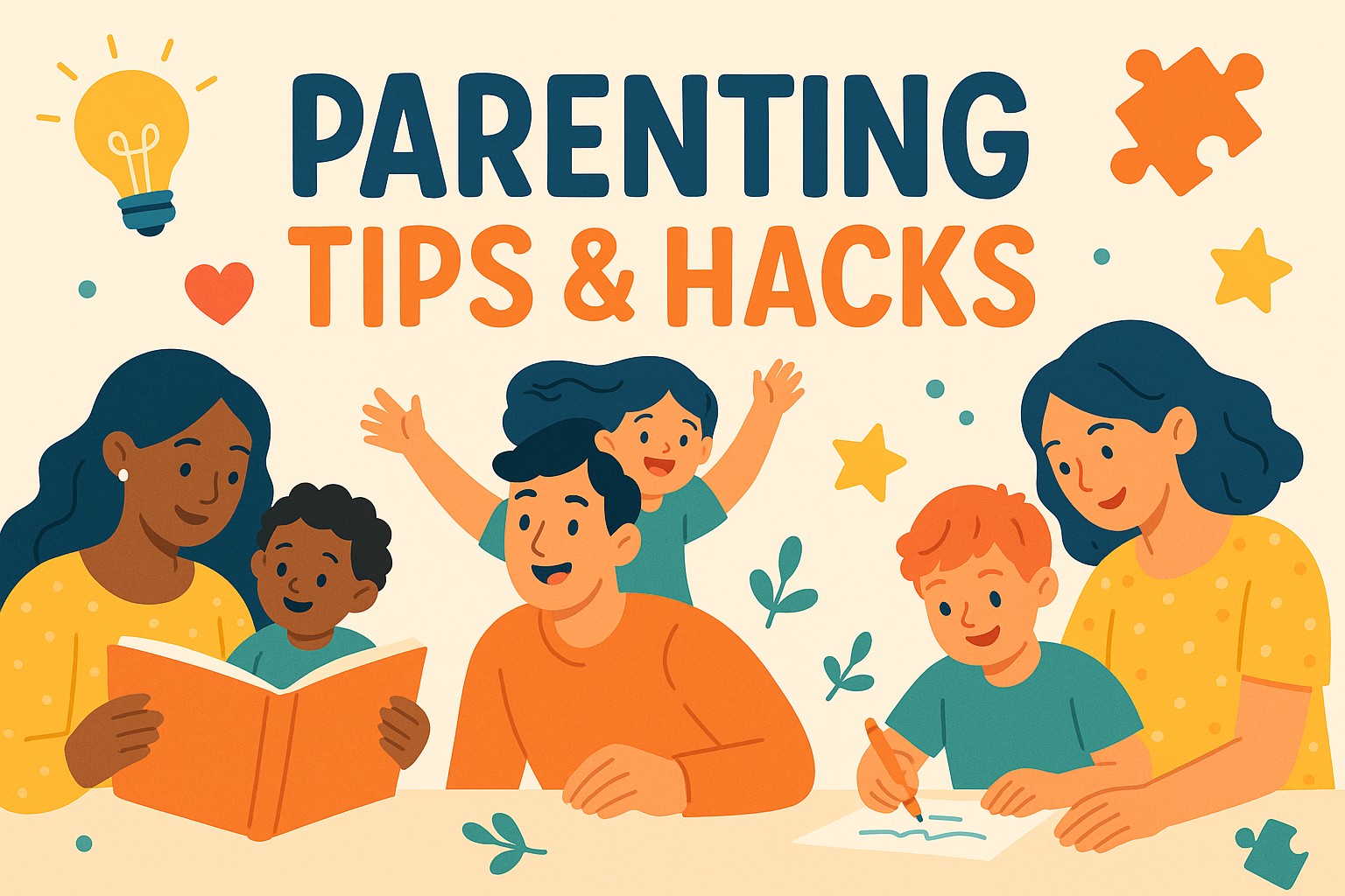 parenting tips and hacks banner