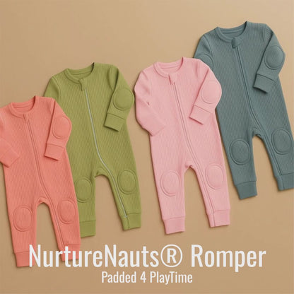 NurtureNauts Romper and Non Slip Sock Bundle (Light Pastel Purple 12-18 month)