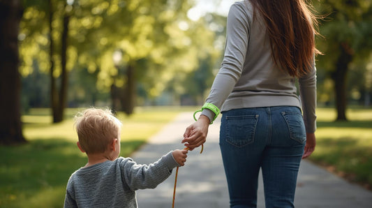 Children’s Anti-Lost Safety Rope – Adjustable Baby Walking Wristband with Metal Chain